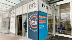 Entrée de l'hôpital - signalétique hôpital sans tabac