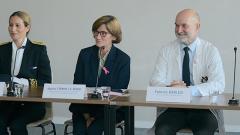 Agnès Firmin Le Bodo en visite à Gustave Roussy