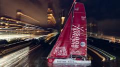 Arrivée du bateau gustave-roussy lors de la transat jacques vabre 2017